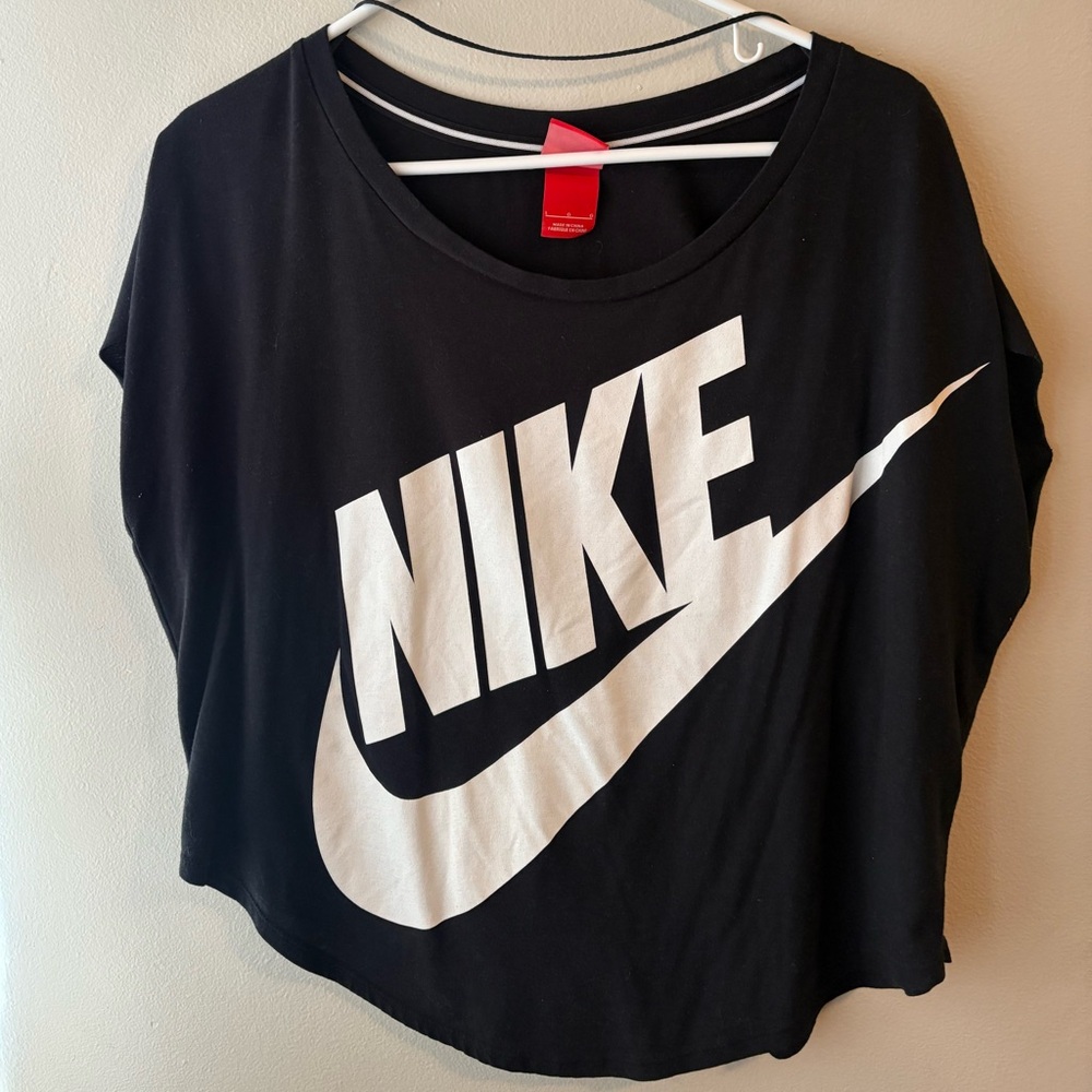 Nike Women's Black and White Logo Tee